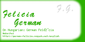 felicia german business card